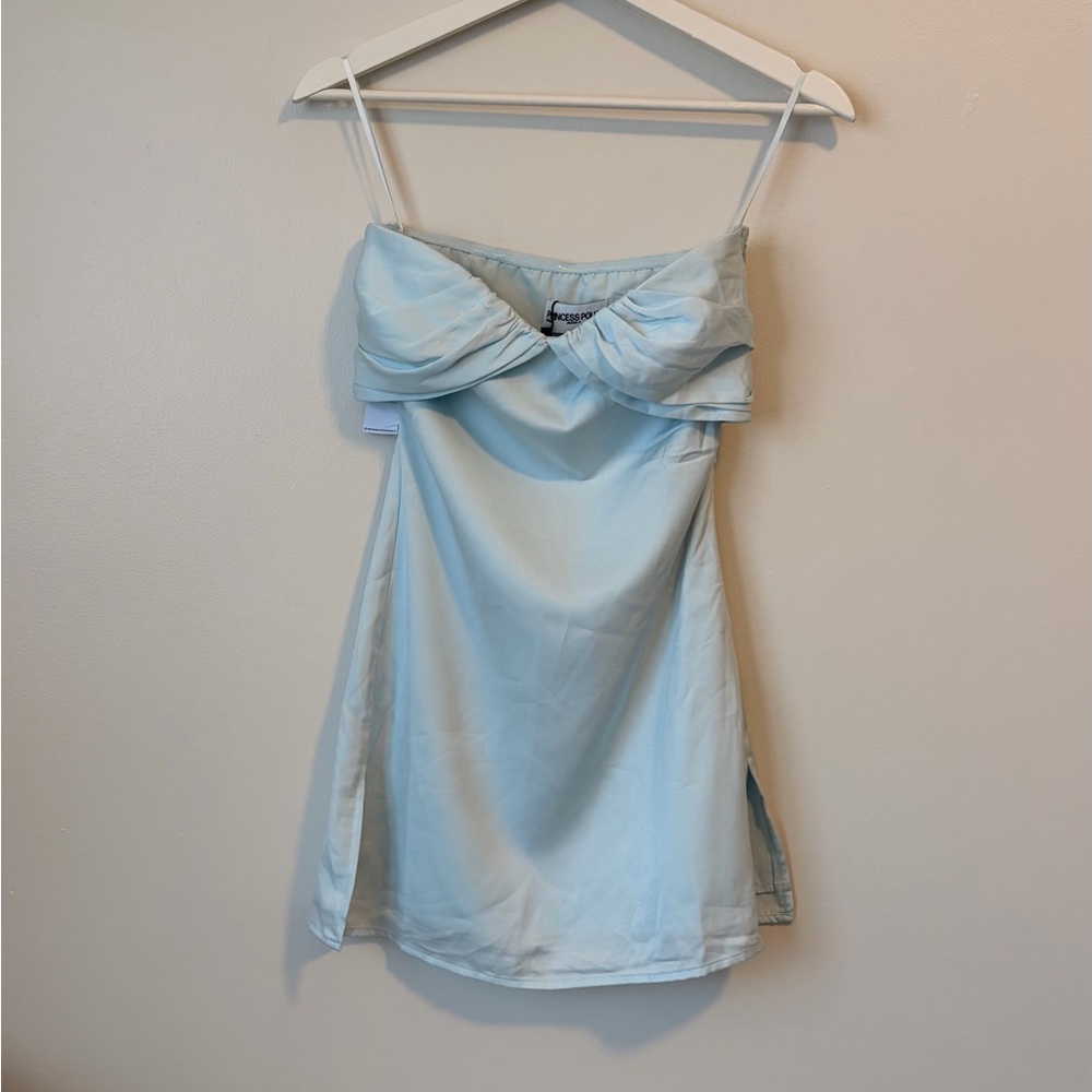 Princess Polly Light Blue Strapless Mini Dress - NWT!